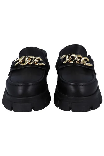 Loafers mula efecto piel cadena