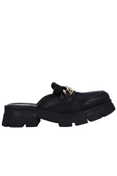 Loafers mula efecto piel cadena