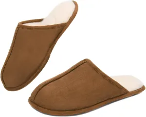 LORDFON Mens-Memory-Foam-Slip-On-House-Slippers Closed Toe Scuff Indoor Home Slipper for Men Comfy Cozy Soft Non-Slip Bedroom Slippers Houseshoes
