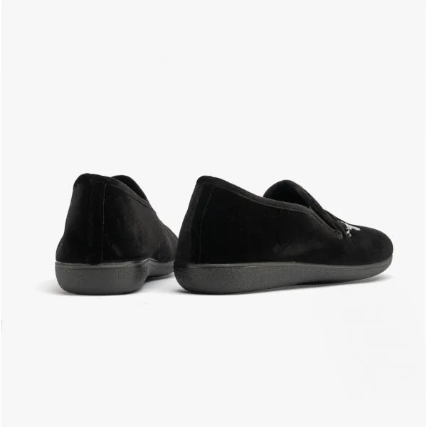 Lotus CLARENCE Mens Slippers Black