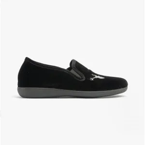 Lotus CLARENCE Mens Slippers Black