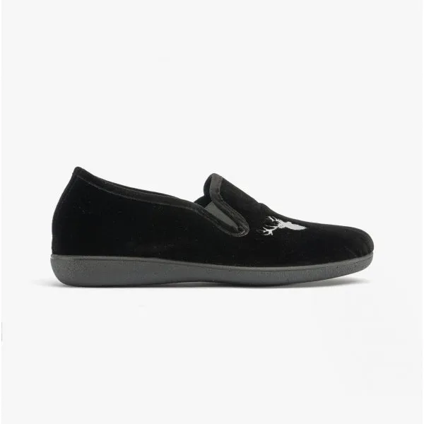 Lotus CLARENCE Mens Slippers Black