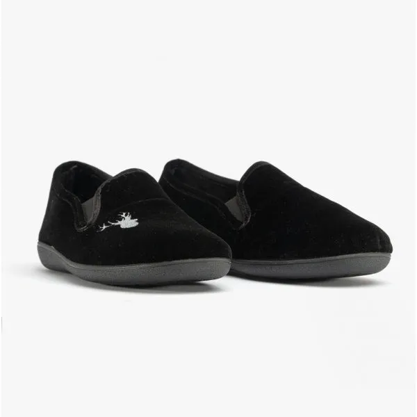 Lotus CLARENCE Mens Slippers Black