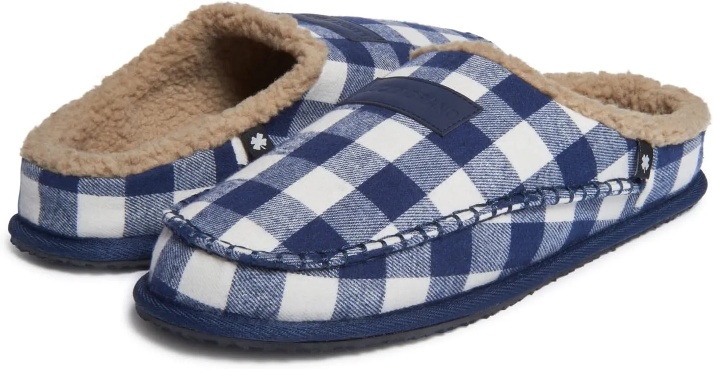 Lucky Brand Men's Memory Foam Slip On Clog Slippers, Indoor Outdoor Mens House Shoes, Warm Bedroom Clogs Slipper for Men