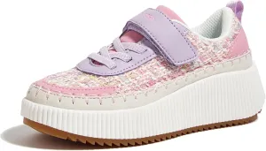 LUCKY STEP Kid's Glitter Running Sneaker Sparkly Braided Shiny Bling Princess Shoes School Athletic Walking Shoes for Children/Boys/Girls