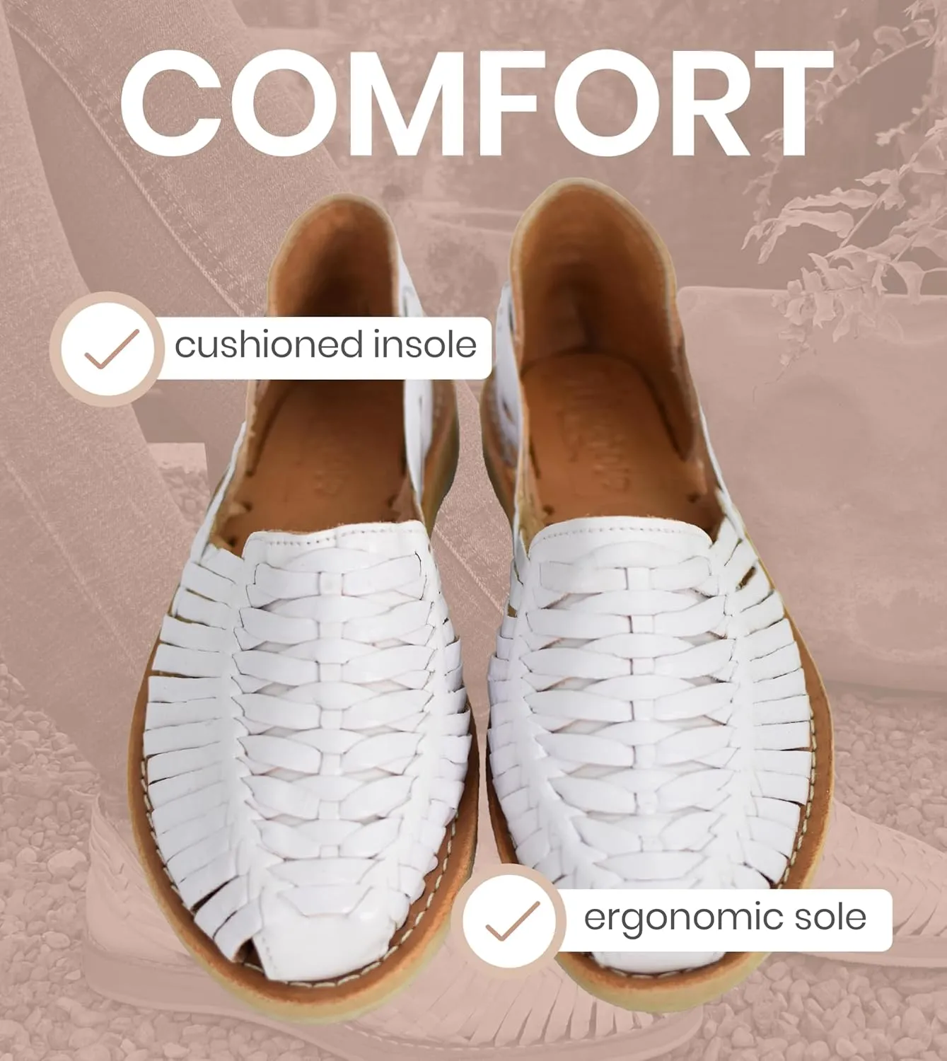 Macarena Collection Womens Shoes Leather Sandal Flat for Women | Huarache Handmade Mexican Sandals | Comfortable & Stylish Womens Sandals 3050