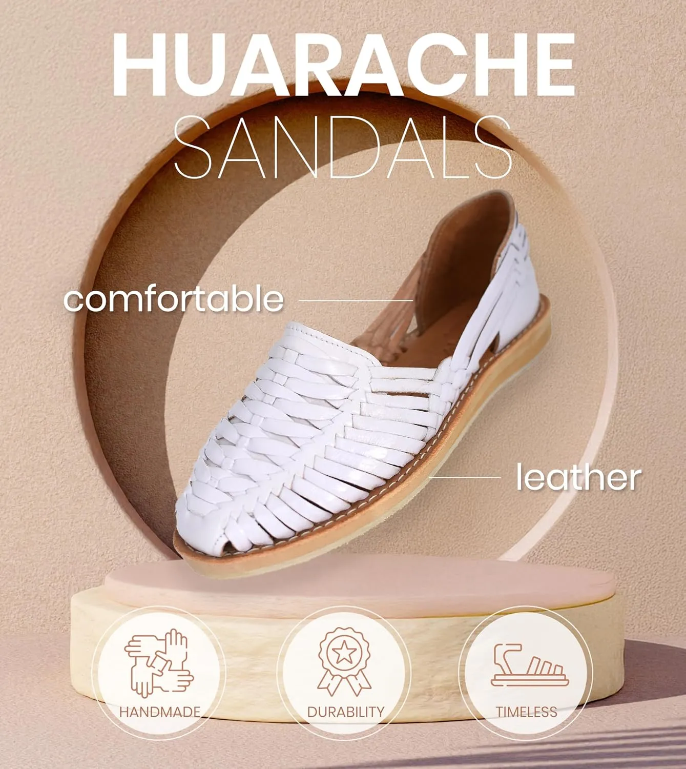 Macarena Collection Womens Shoes Leather Sandal Flat for Women | Huarache Handmade Mexican Sandals | Comfortable & Stylish Womens Sandals 3050