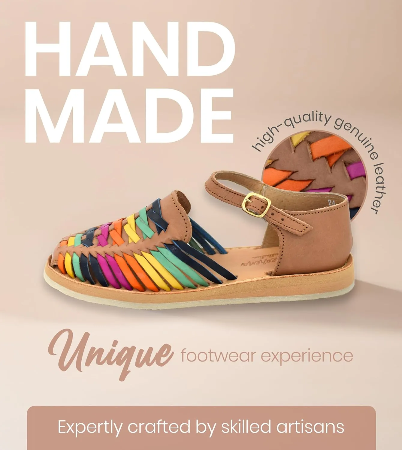 Macarena Collection Womens Shoes Leather Sandals Ankle for Women | Huarache Handmade Mexican Sandals Women | Comfortable & Stylish Womens Sandals 3050 Ankle Strap