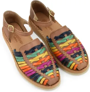 Macarena Collection Womens Shoes Leather Sandals Ankle for Women | Huarache Handmade Mexican Sandals Women | Comfortable & Stylish Womens Sandals 3050 Ankle Strap