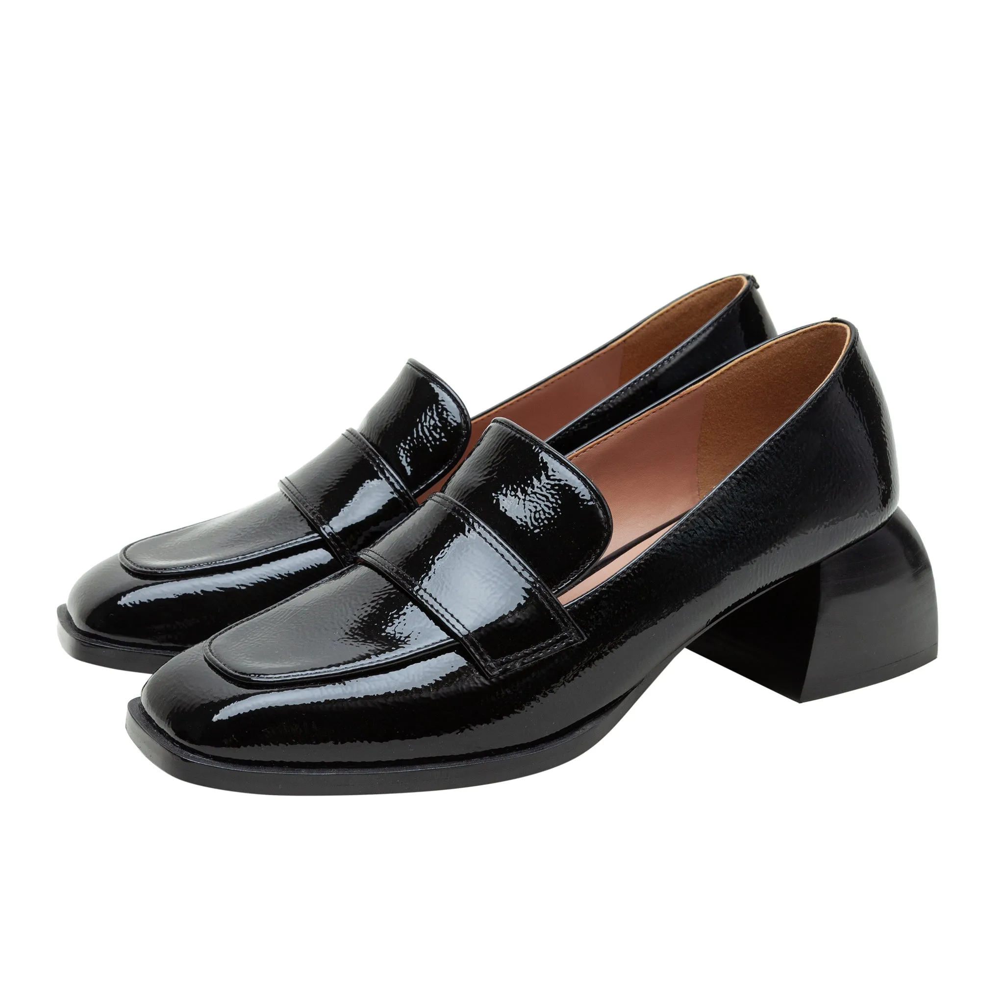 MALONE | Flared Heel Loafer Pumps