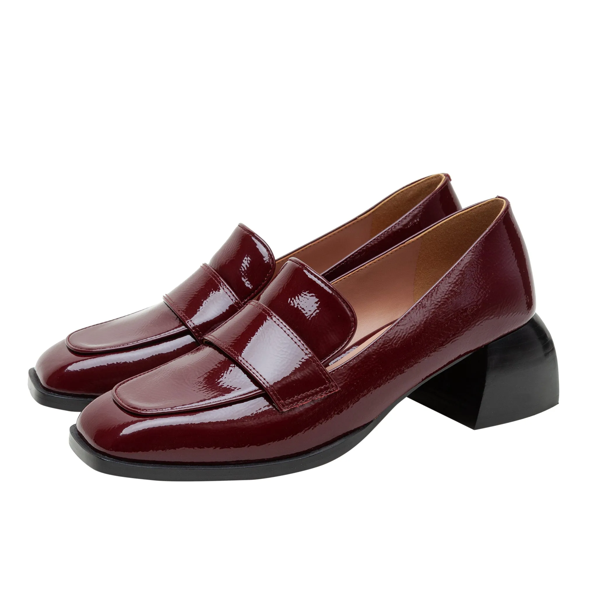 MALONE | Flared Heel Loafer Pumps
