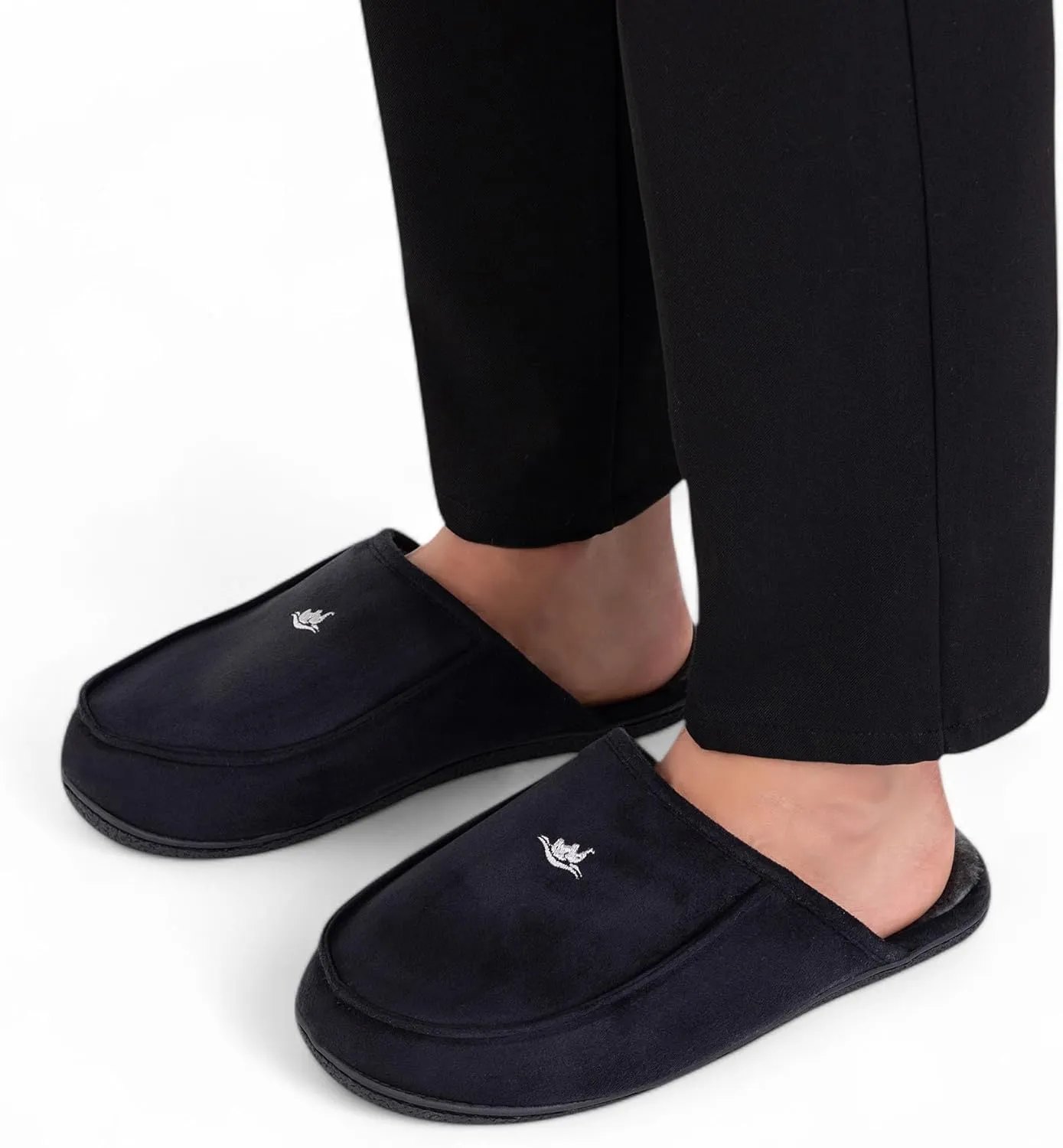 Men's 80D High Density Memory Foam House Slippers, Indoor Outdoor Slip On Clog Slippers