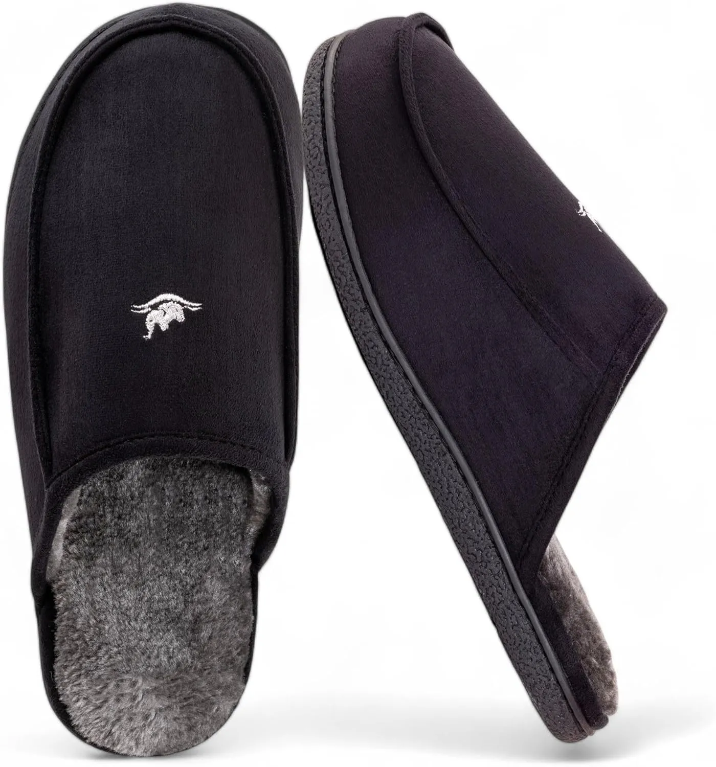 Men's 80D High Density Memory Foam House Slippers, Indoor Outdoor Slip On Clog Slippers