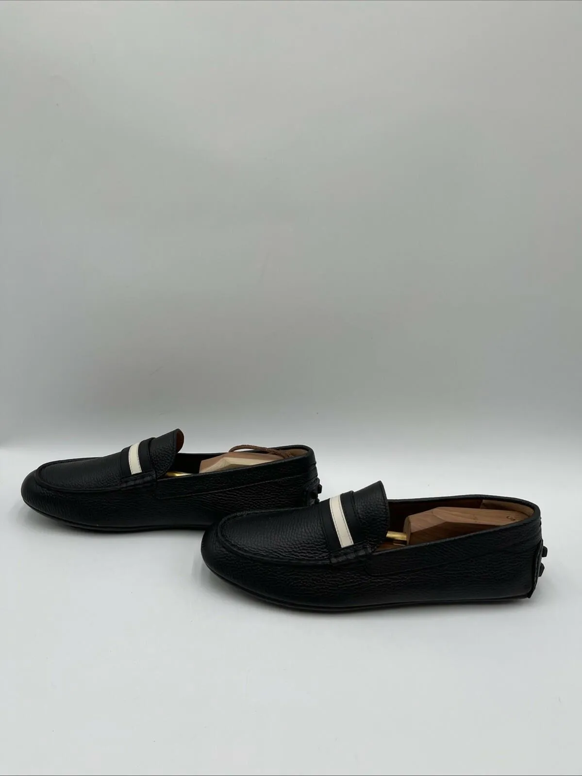 Men’s Bally Kerbs Drivers Leather Loafers Black Size 9.5 - Very Good