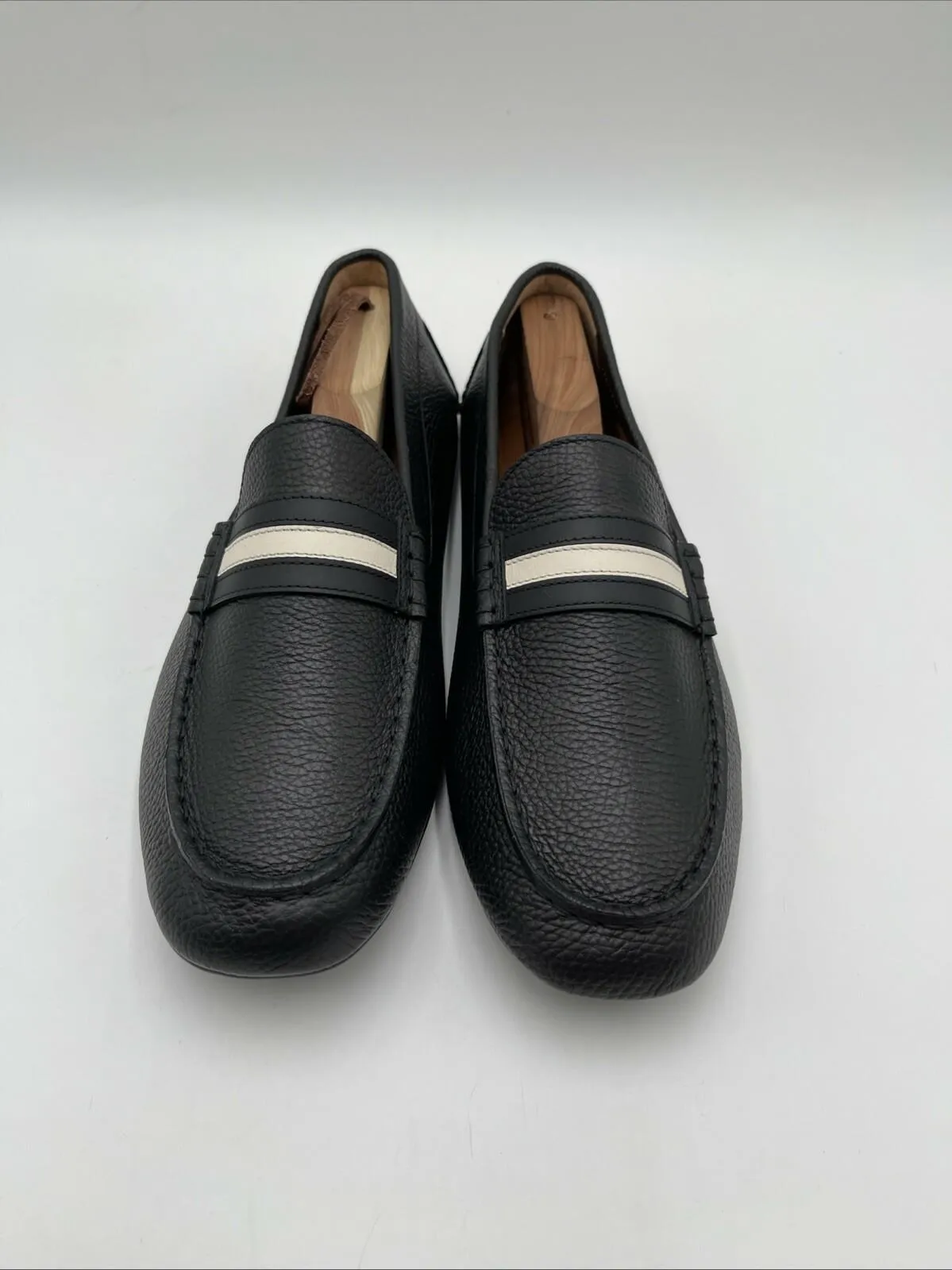 Men’s Bally Kerbs Drivers Leather Loafers Black Size 9.5 - Very Good