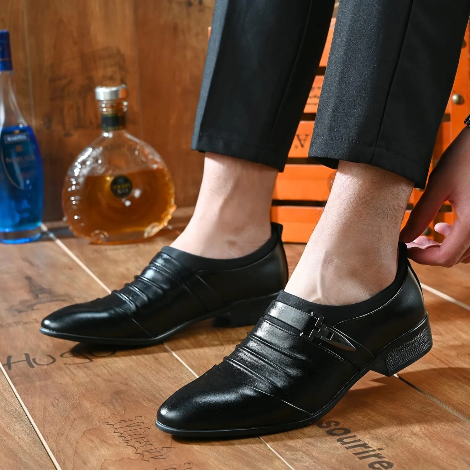 Men's Classic Oxford Shoes Dress Breathable Leather Shoes
