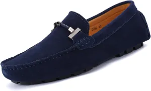 Mens Handmade Suede Leather Slip On Loafers Comfortable Casual Driving Moccasins Breathable Loafer Dress Shoes