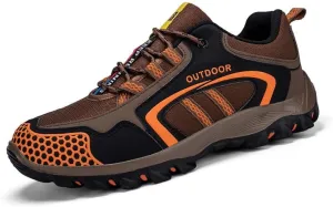 Men's Low-Top Hiking Shoe Lightweight All-Terrain Trekking Trails Shoes Anti Slip Sneaker All Weather Outdoor Camping Adventure Casual Walking Boot