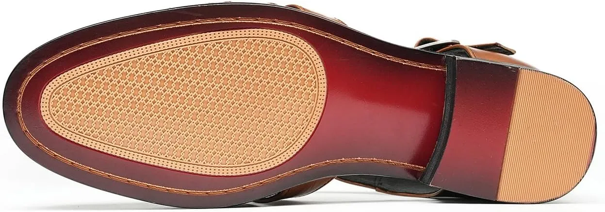 Mens Sandals Leather Dress Casual Shoes for Men Business Fashion Breathable Buckle Loafers Summer Shoes