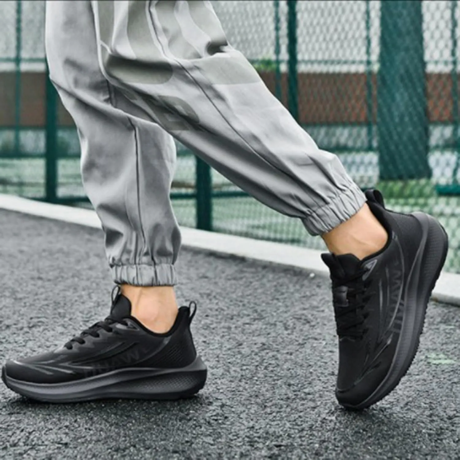Men's Slip On Sneakers Comfortable Walking Running Tennis Athletic Gym Workout 𝐂𝐫oss Soft Sole Training Shoes