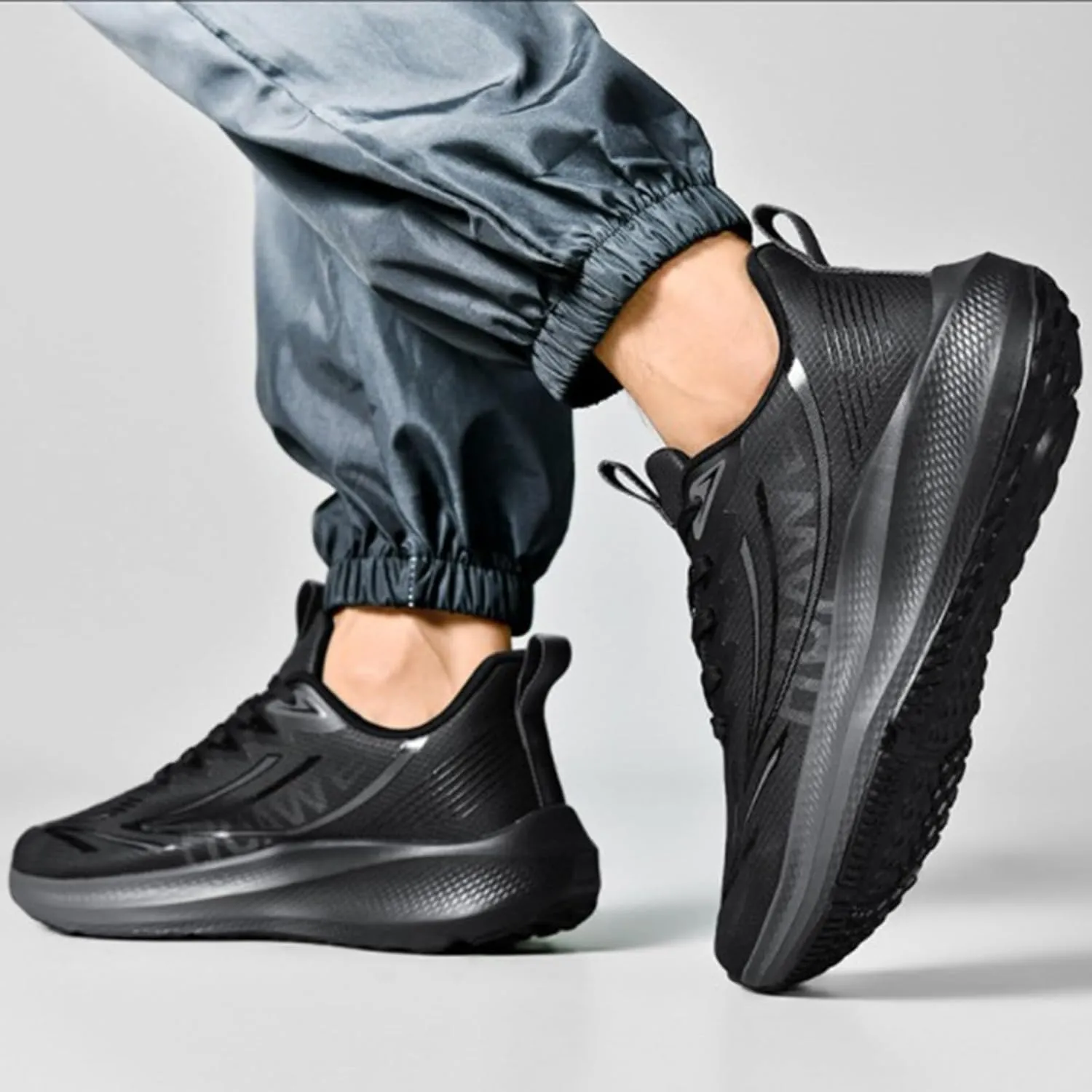 Men's Slip On Sneakers Comfortable Walking Running Tennis Athletic Gym Workout 𝐂𝐫oss Soft Sole Training Shoes
