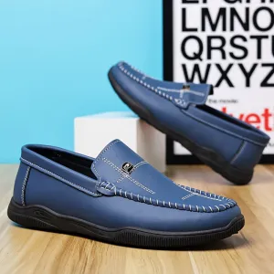 Men's Summer Shoes | Leather Loafer  | Comfy Rubber Sole Footwear