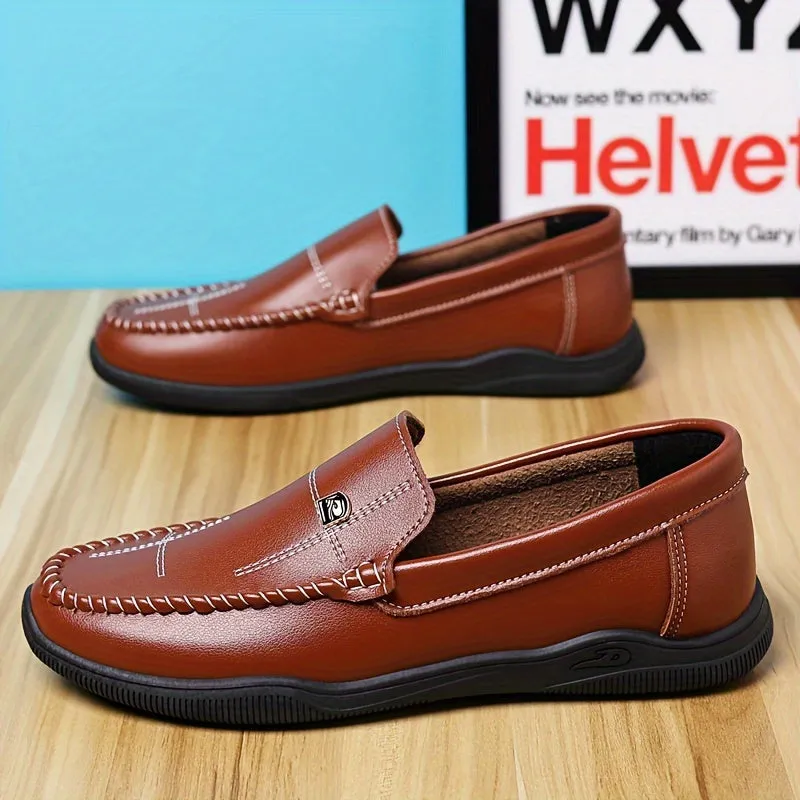 Men's Summer Shoes | Leather Loafer  | Comfy Rubber Sole Footwear