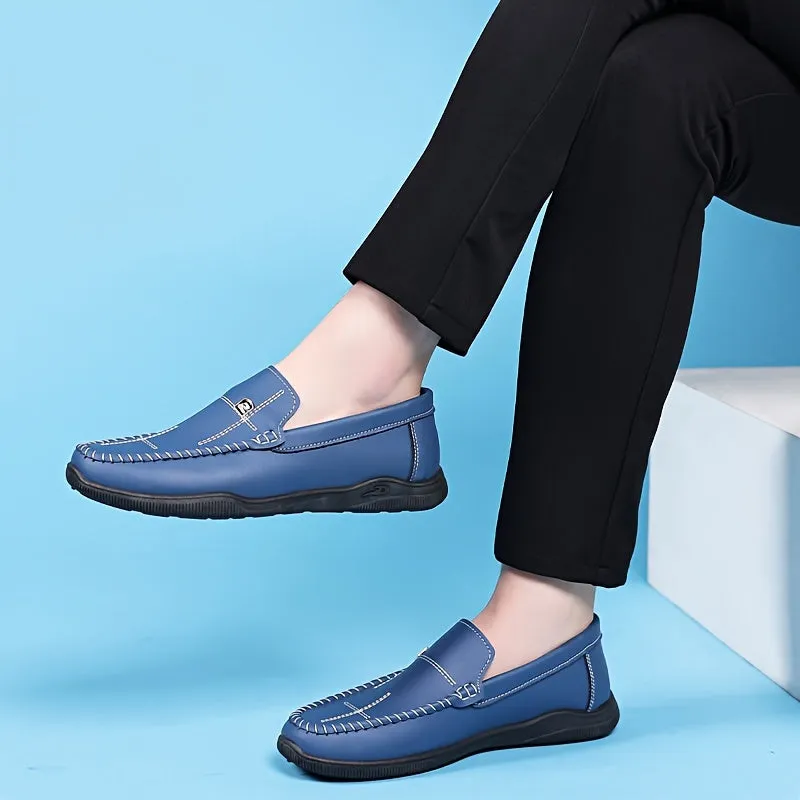 Men's Summer Shoes | Leather Loafer  | Comfy Rubber Sole Footwear
