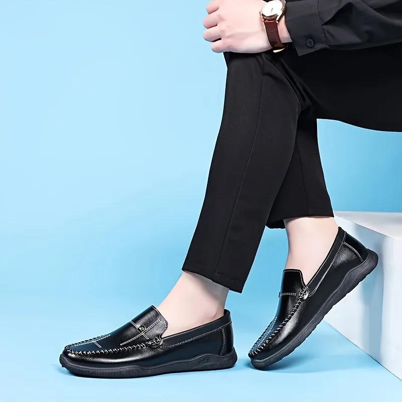Men's Summer Shoes | Leather Loafer  | Comfy Rubber Sole Footwear
