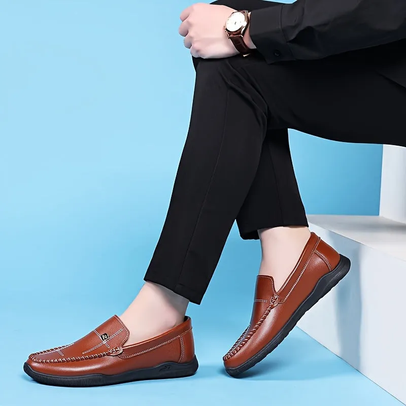 Men's Summer Shoes | Leather Loafer  | Comfy Rubber Sole Footwear