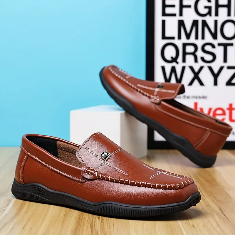 Men's Summer Shoes | Leather Loafer  | Comfy Rubber Sole Footwear