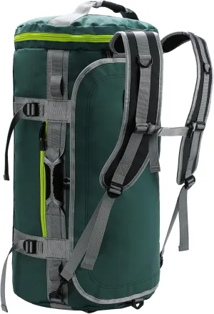 MIER Large Duffel Backpack Sports Gym Bag with Shoe Compartment, Heavy Duty and Water Resistant, Green, 45L