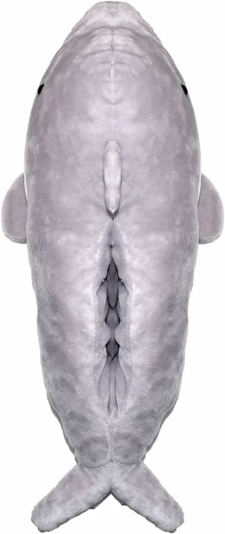 Millffy Women's Cozy Fleece Wicky Shark Memory Foam House Slippers Chomping Shark Dolphin Whale Plush Slippers