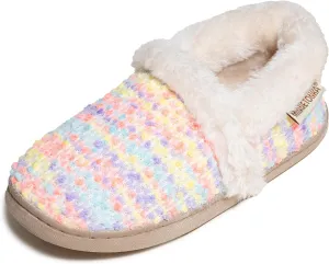 Minnetonka Daina – Indoor Cozy House Slippers for Kids with Cushioned Memory Foam Insole and Soft Fuzzy Lining