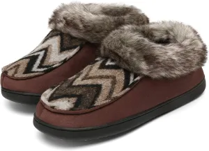 Mishansha Women's House Shoes Memory Foam Suede Moccasin Slippers Winter Warm Fleece Lined Home Shoes with Anti-Skid Rubber Sole