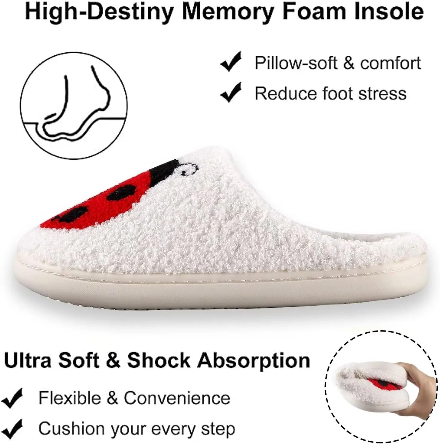 Modern Embroidered Slipper Fuzzy Cozy Memory Foam Women's Men's Couple Home Indoor House Slippers Shoes