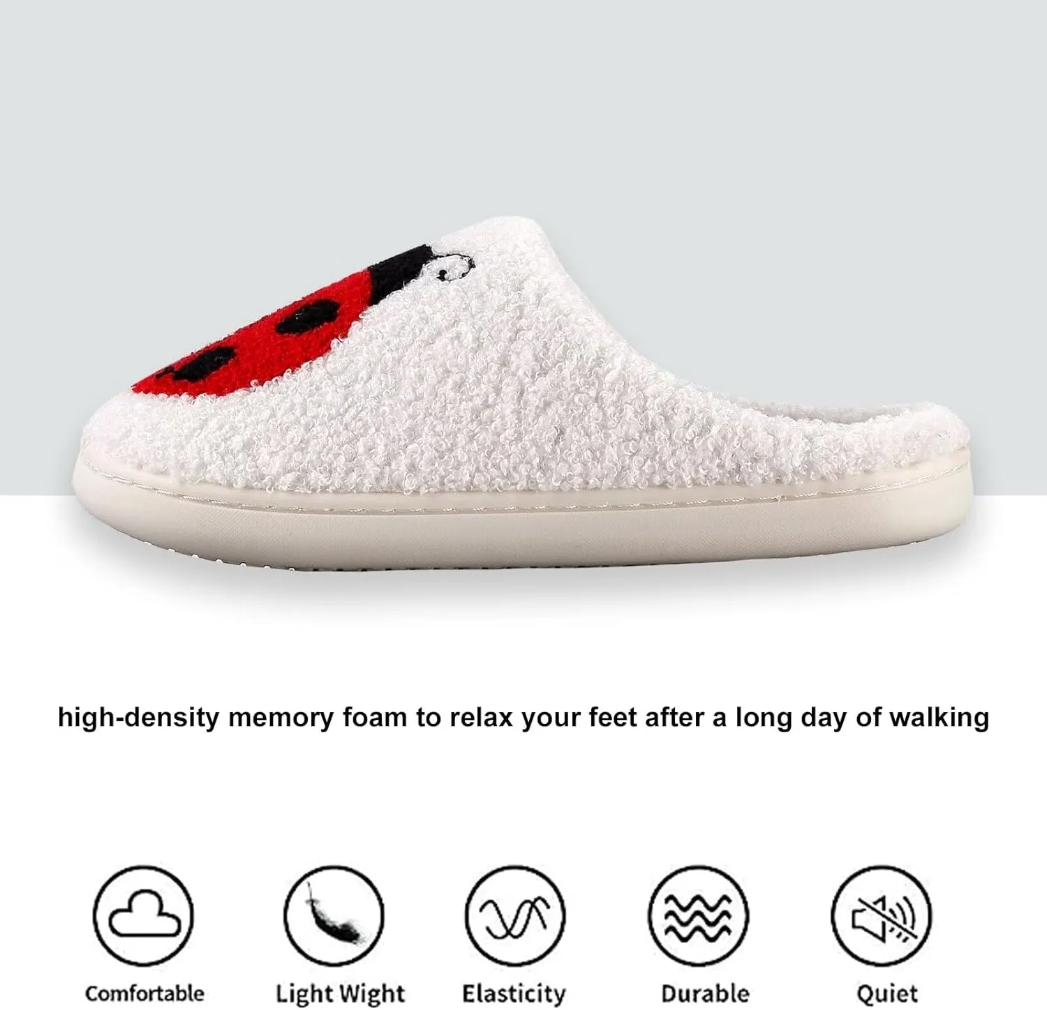 Modern Embroidered Slipper Fuzzy Cozy Memory Foam Women's Men's Couple Home Indoor House Slippers Shoes