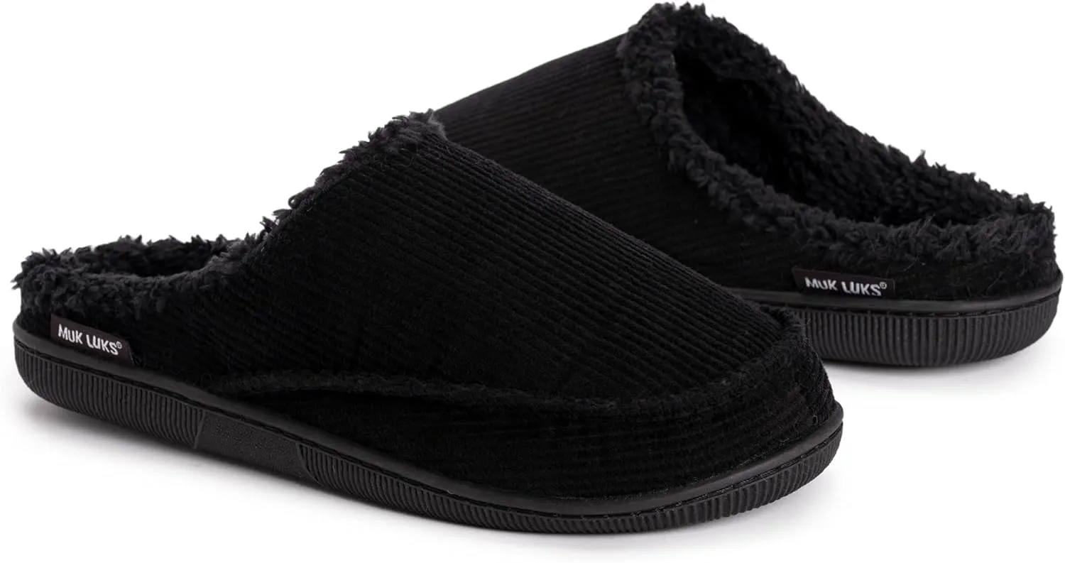 MUK LUKS Men's Corduroy Clogs Slipper