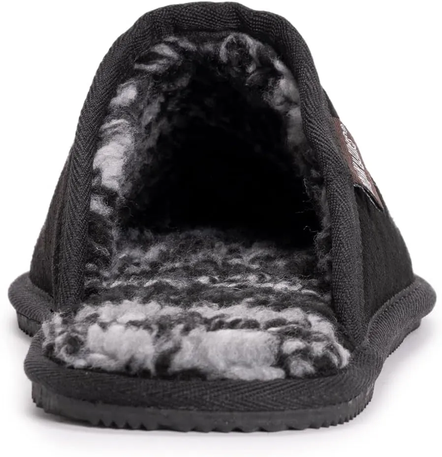 MUK LUKS Men's Dave Printed Berber Suede Scuff Slipper