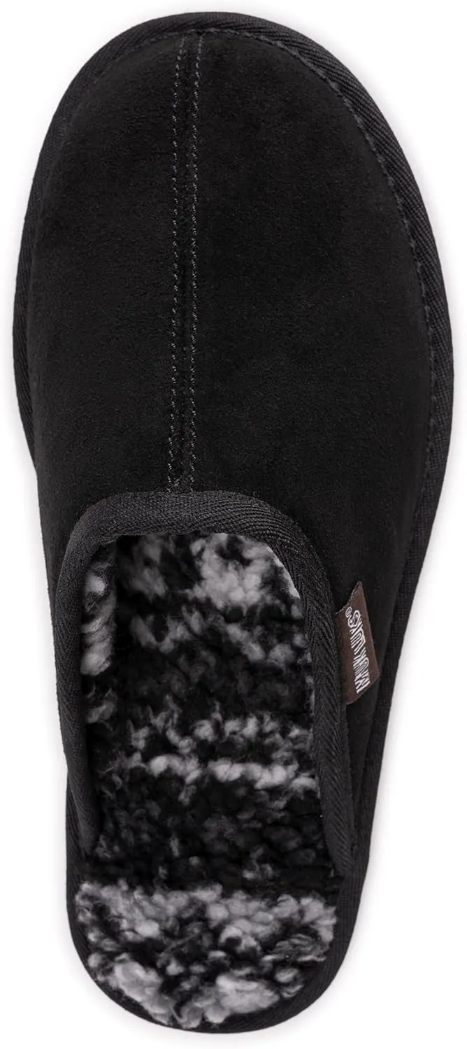 MUK LUKS Men's Dave Printed Berber Suede Scuff Slipper