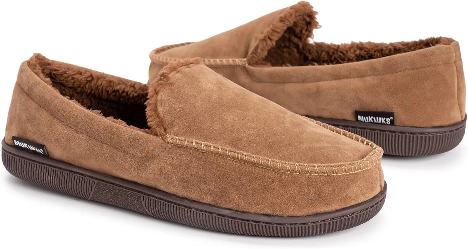 MUK LUKS Men's Faux Suede Moccasin Slipper