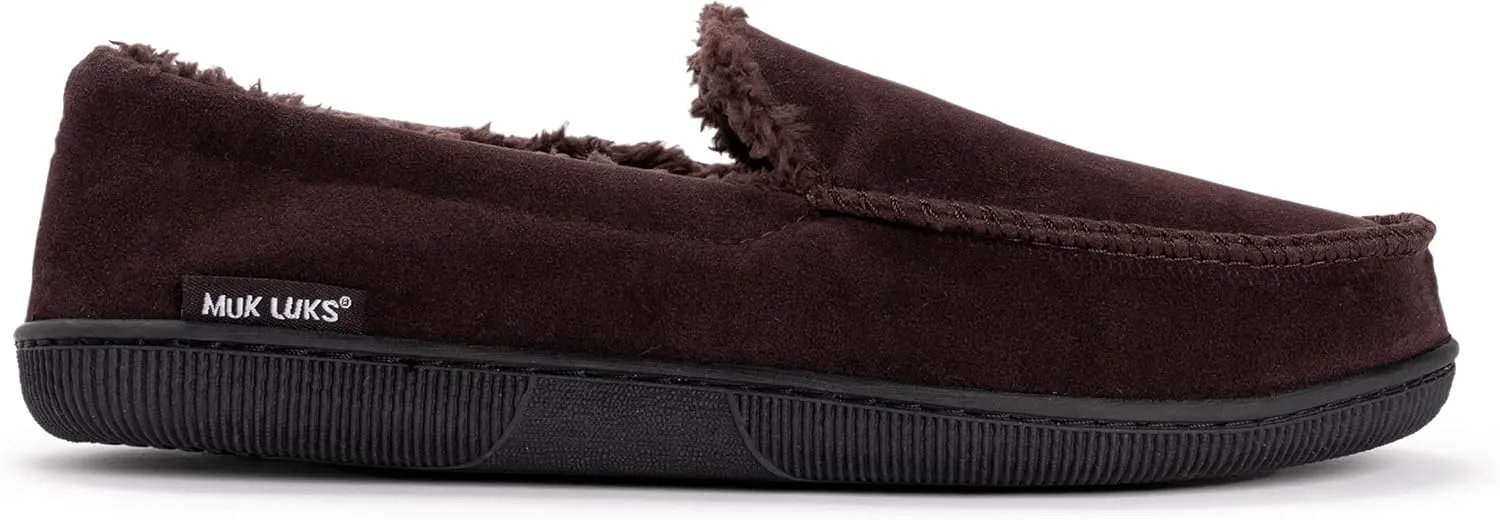 MUK LUKS Men's Faux Suede Moccasin Slipper