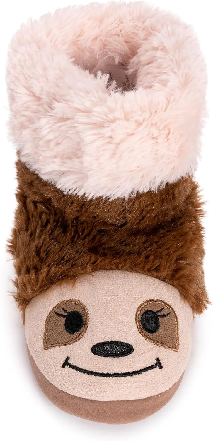 MUK LUKS Unisex-Child Girl's Zoo Friends Slipper Bootie