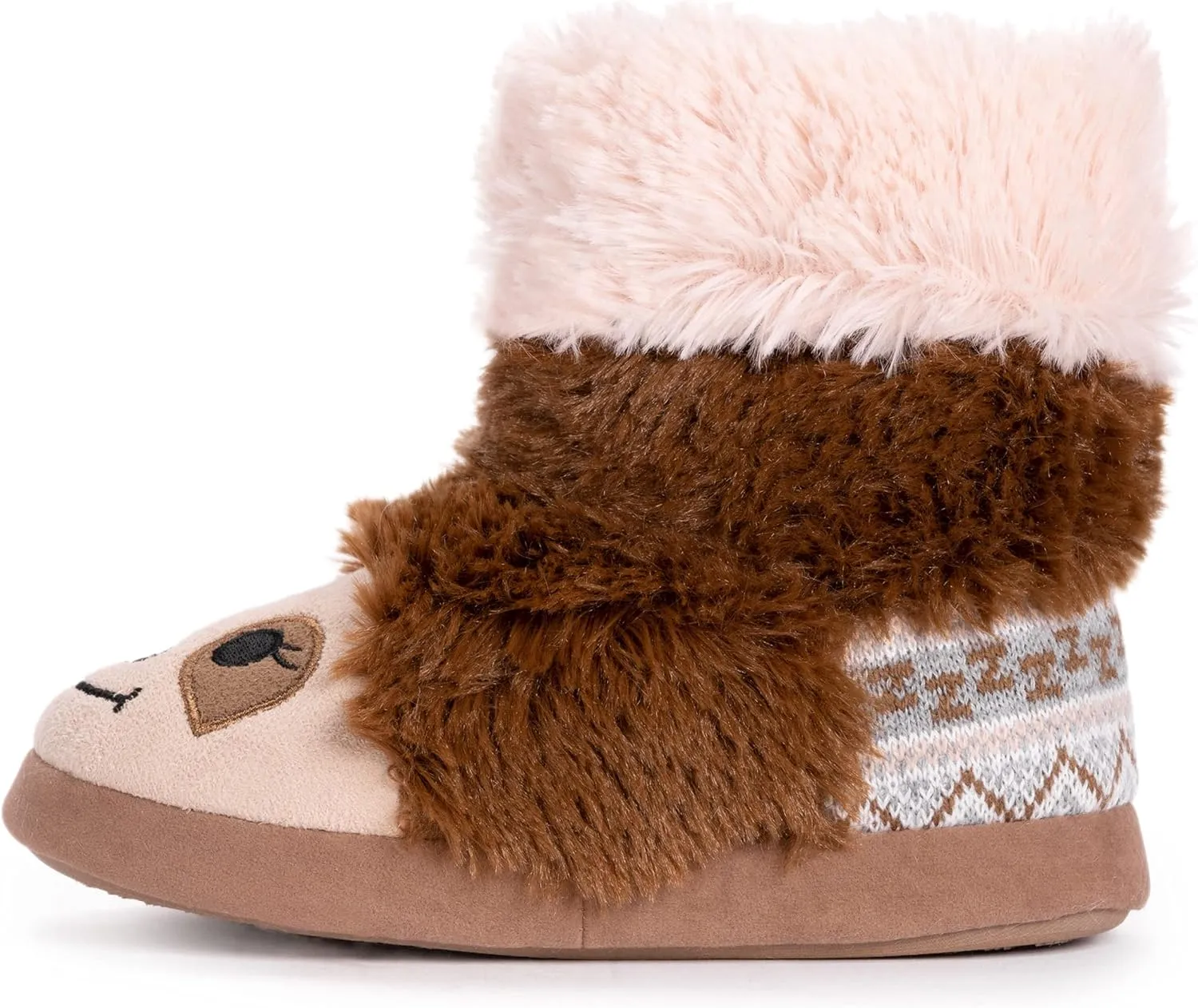 MUK LUKS Unisex-Child Girl's Zoo Friends Slipper Bootie