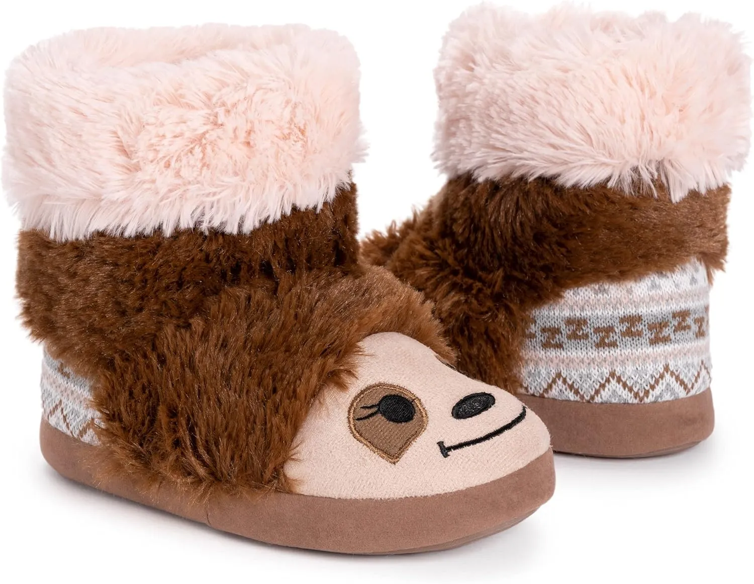 MUK LUKS Unisex-Child Girl's Zoo Friends Slipper Bootie