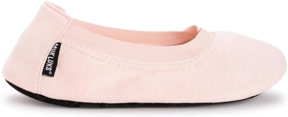 MUK LUKS Women's 2 Pack Travel Ballerina Set Slipper