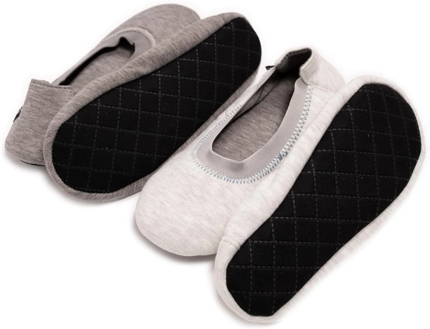 MUK LUKS Women's 2 Pair Travel Ballerina Slipper Set