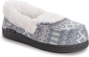 MUK LUKS Women's Anais Slipper, Silver Fox, Medium