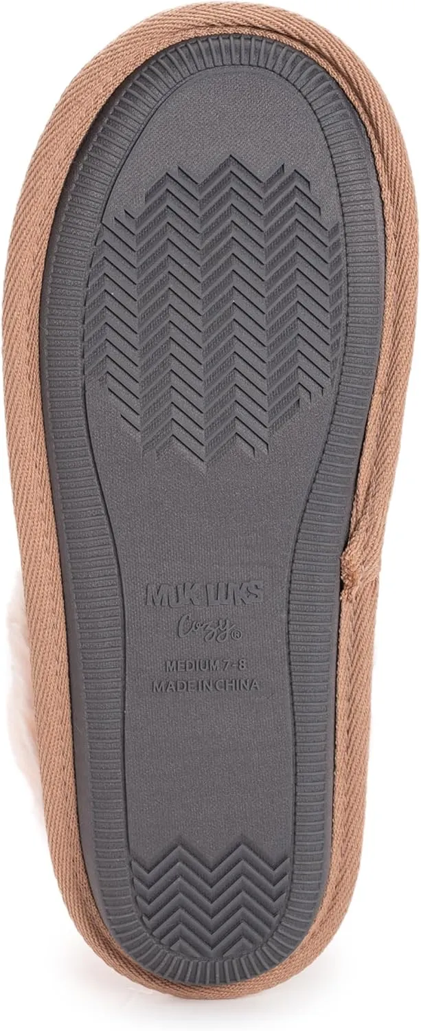 MUK LUKS Women's Angled Sparkle Scuff Slipper