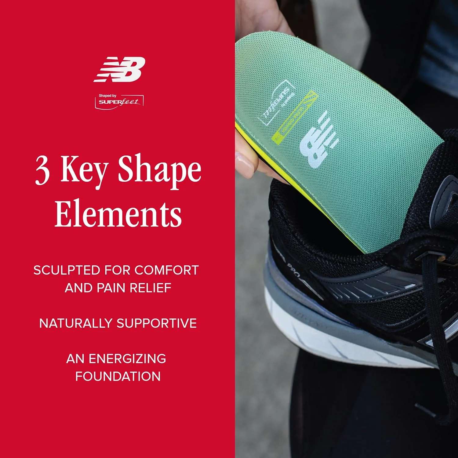 New Balance Running Cushion CFX Shoe Inserts - Arch Support for Runners - Dual Comfort Foam - Unisex - 13.5-15 Men